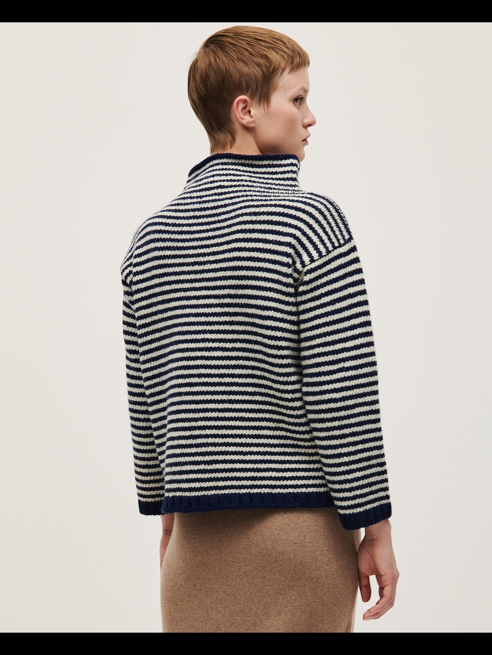Babaa no6 Striped Jumper Navy - Picture 6 of 7